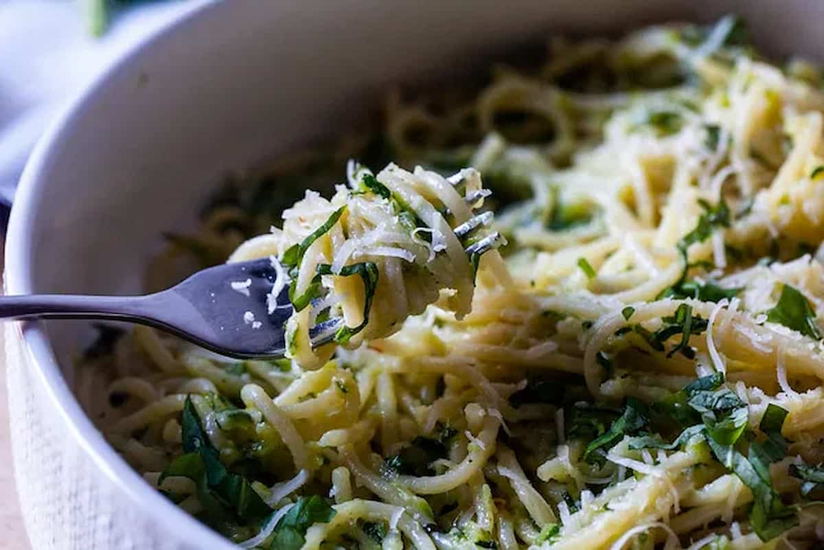 Zucchini pasta from searching for Italy