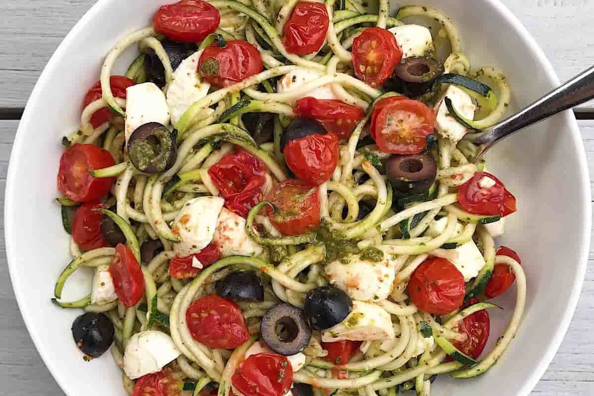 Zucchini Pasta Caprese