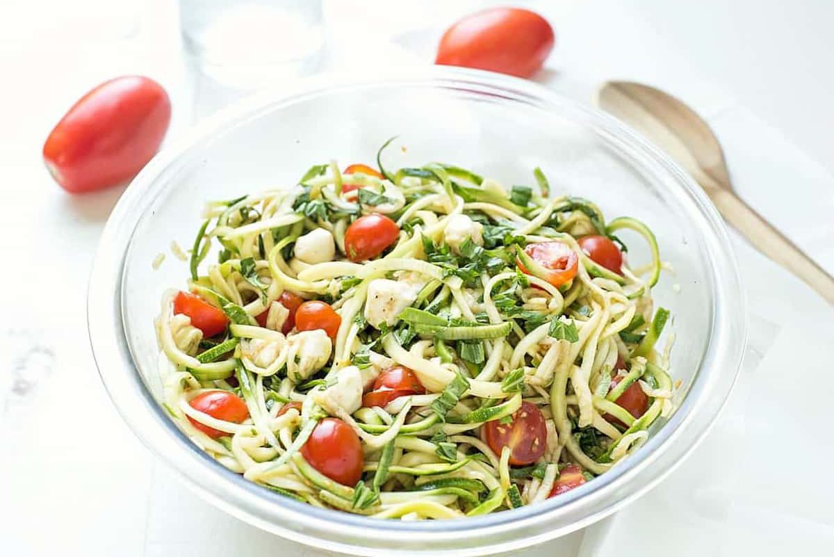 Zucchini Pasta Caprese