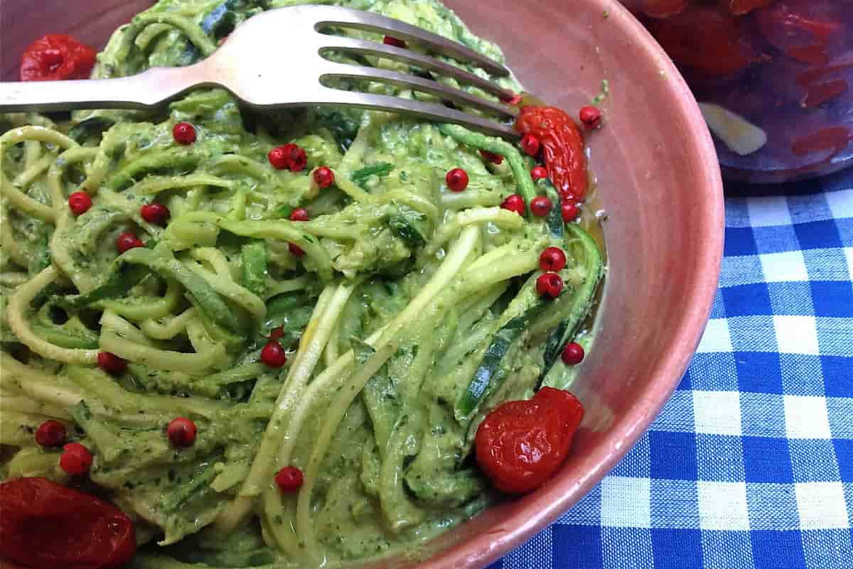 Parmesan Zucchini Noodles with Tomato