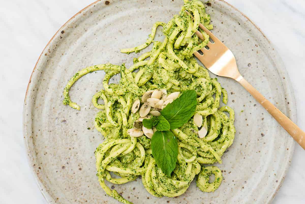 Zucchini Noodles in Boiling Water