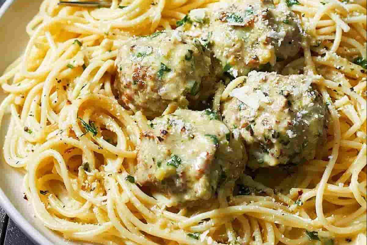 Meatballs with Lemon Zucchini Noodles