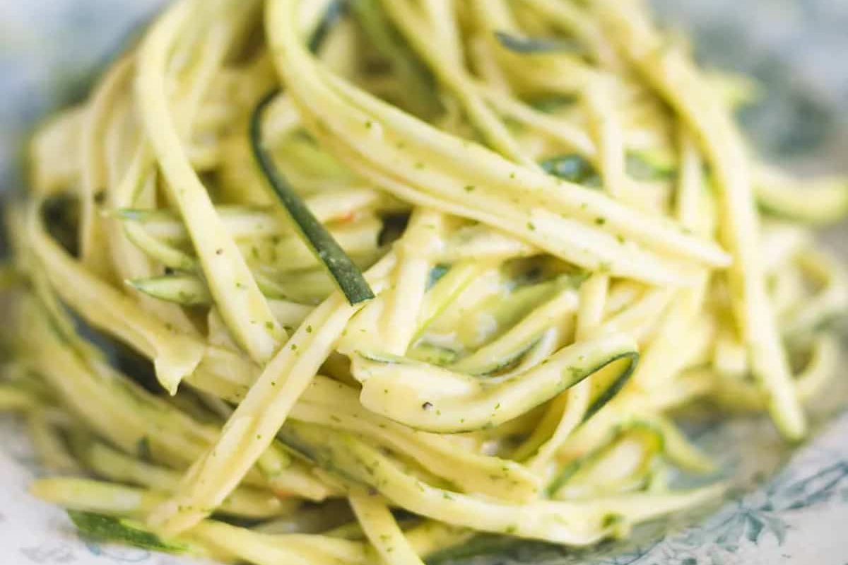 Zucchini Noodles in Boiling Water