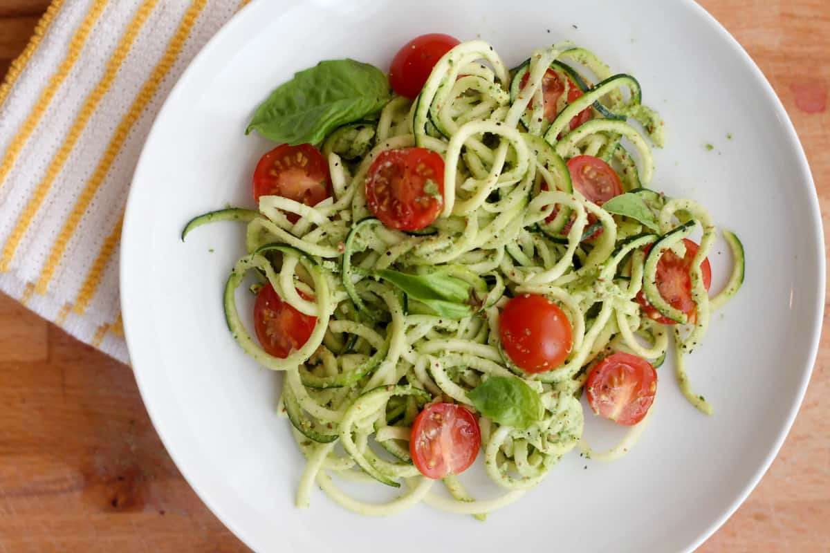 Zucchini Pasta Caprese