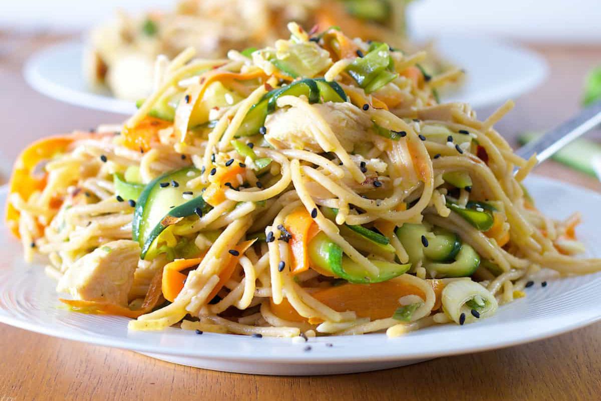 Greek Chicken Zucchini Noodles